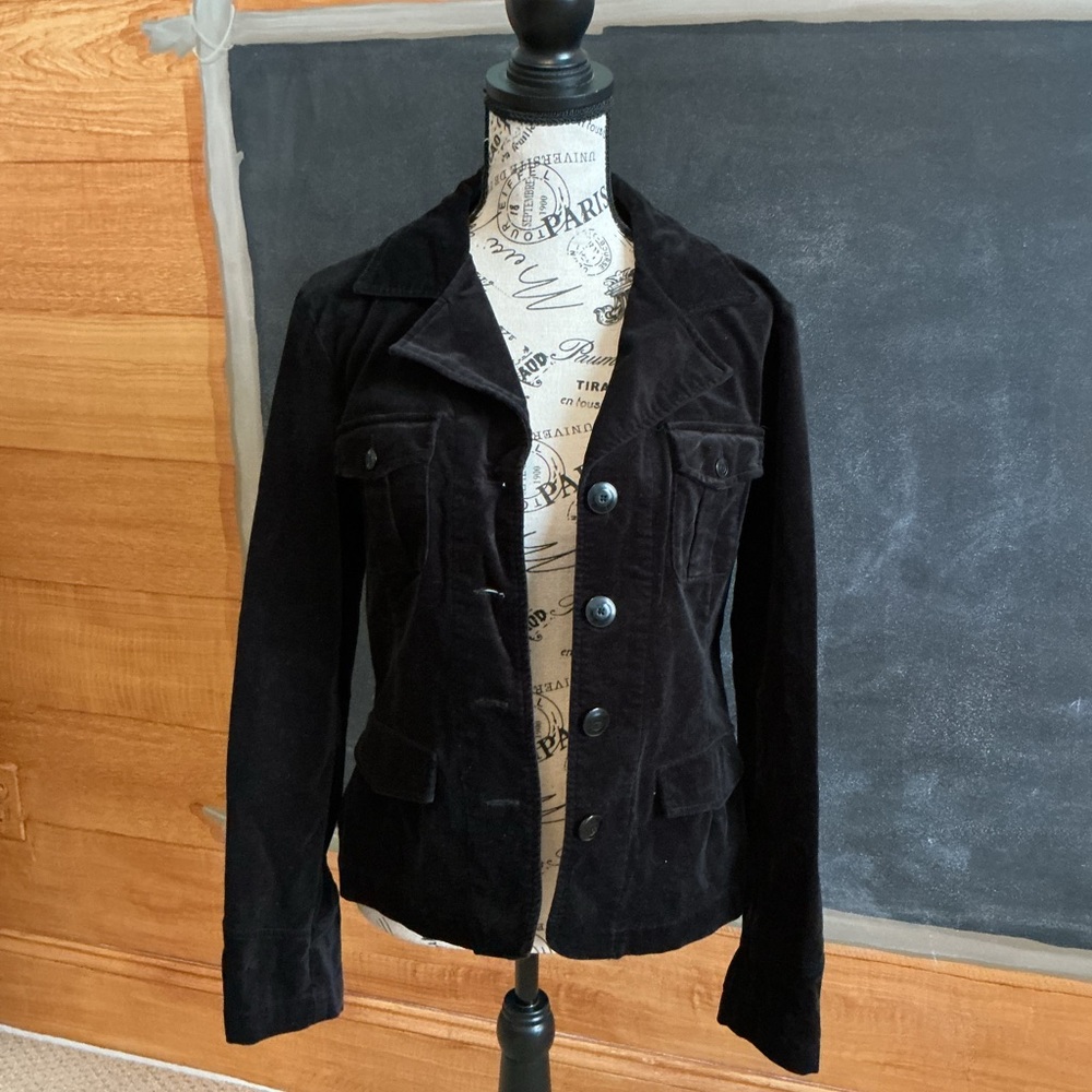 Tribal Black Velour Jacket